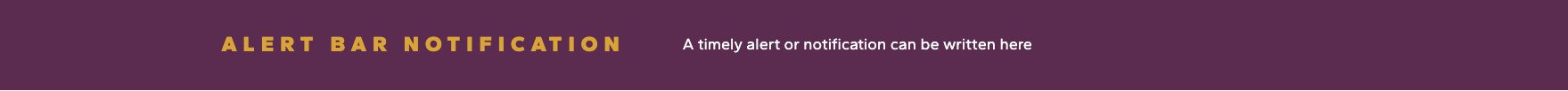 SC – Alert Bar Notification